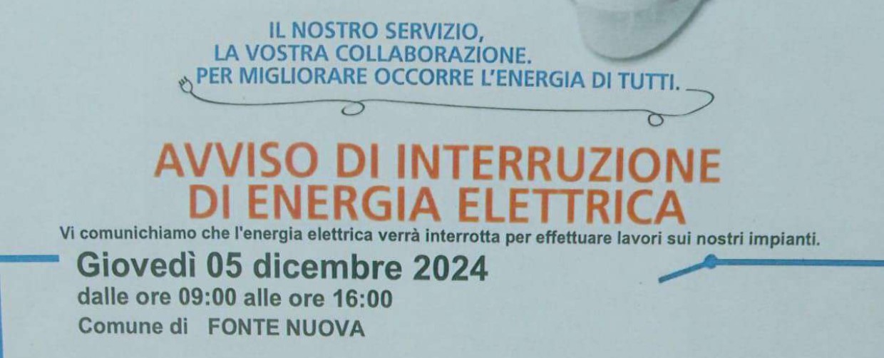 Avviso interruzione elettrica – 05-12-2024 copia